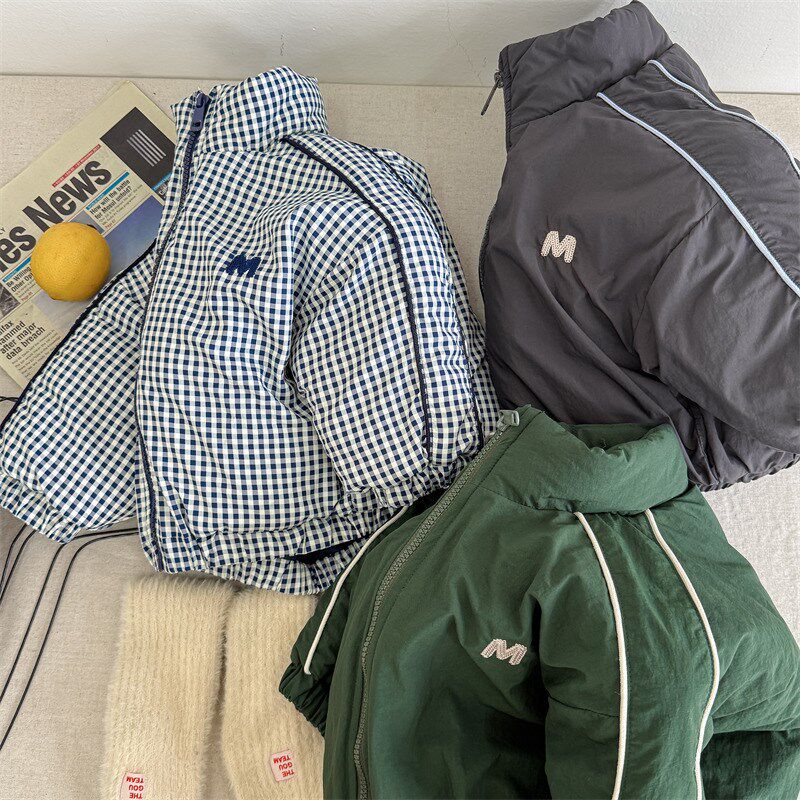 2024童装儿童冬装韩版童装加绒加厚棉衣女童冬款男童外套羽绒棉服