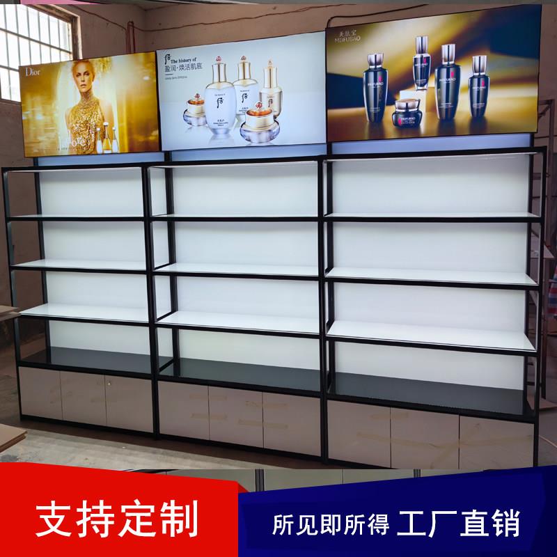 新款彩妆柜化妆品展柜免漆化妆品展示柜货架美容院展示柜展示架