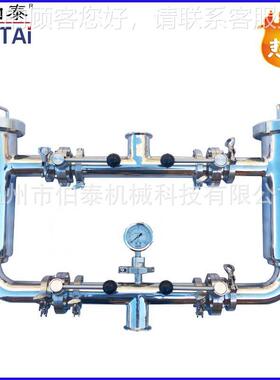 食品级304BT-GDGLQ不锈直钢角 双联过器快装过滤器 管道滤过滤器