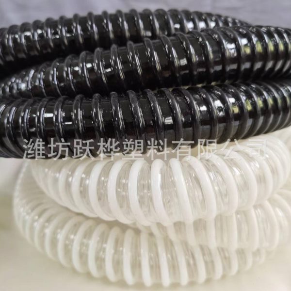 PVC塑筋管防静电塑料螺旋牛筋管抽污 吸粮集尘输送波纹软管