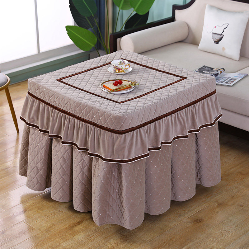 冬季加绒加厚烤火桌子罩套2024新款夹棉正长方形麻将机电炉取暖罩,居家布艺,烤火罩,淘宝优惠券,粉丝福利购,淘宝优惠卷