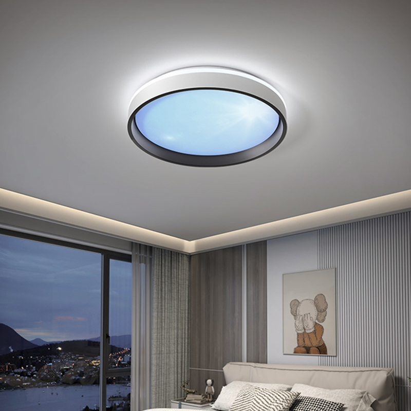 卧室灯现代简约太阳光led吸顶灯2023天空自然光房间110V-220V灯具