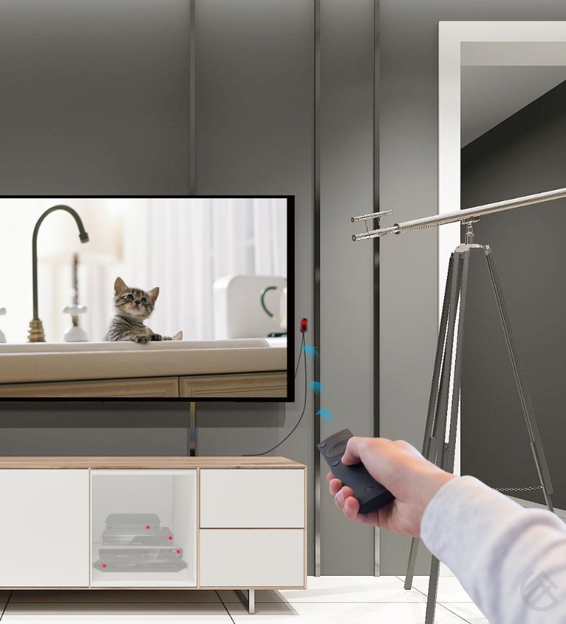 U104红外转发器IR扩展器 遥控信号延长器 灵敏 一拖四台 家电遥控