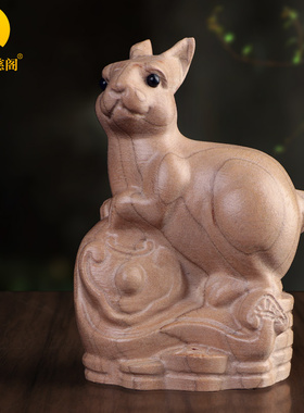 十二生肖摆件桃木12属相鼠牛虎兔龙蛇马羊猴鸡狗猪家居装饰工艺品