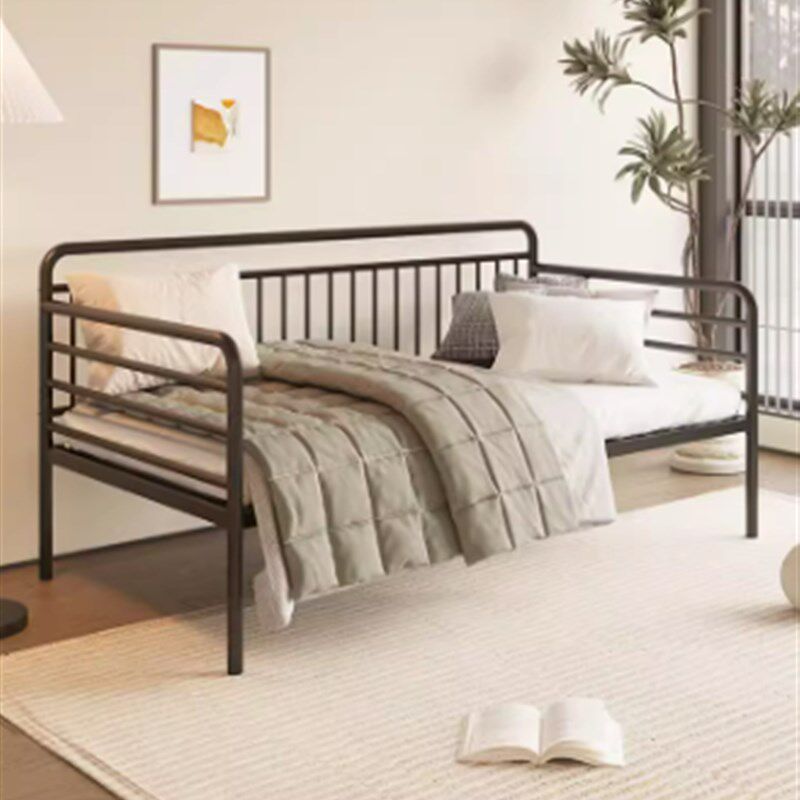 铁艺沙发床简约家用书房阳台小户型多功能坐卧两用椅子铁艺单人床