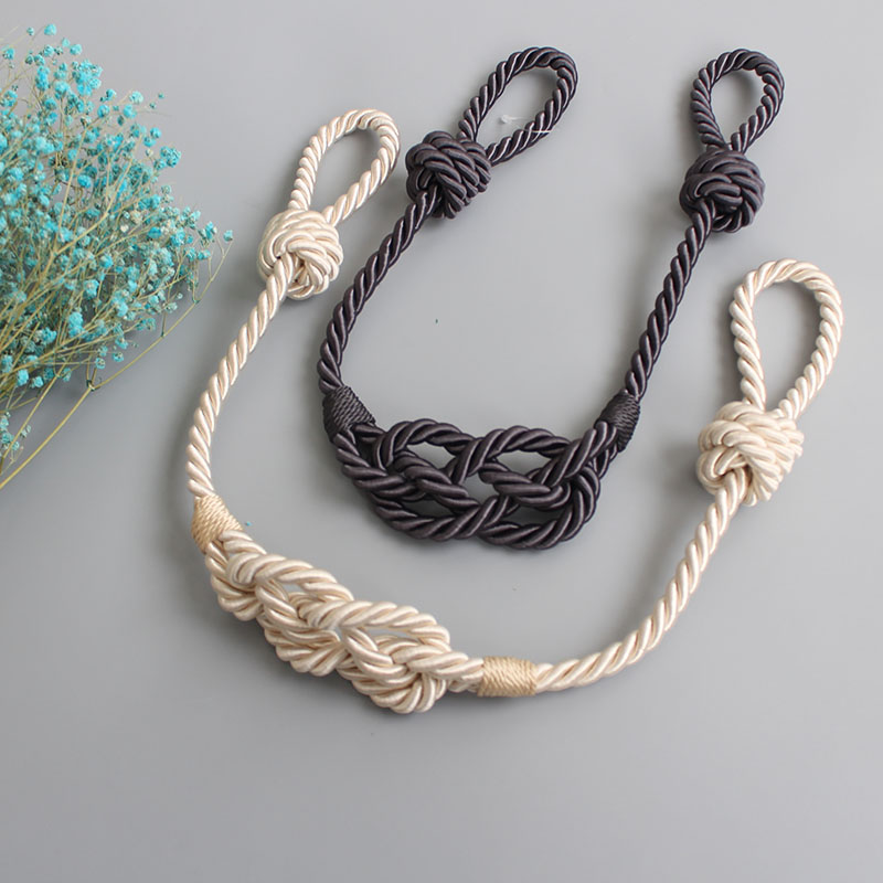 一团和气 欧式帘绑带新款搭配绑绳扎束带现代创意装饰窗帘扣绑带