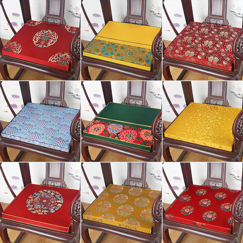 中式沙发坐垫红木餐椅垫凳子圈椅太师椅座垫实木茶桌椅子垫茶椅垫
