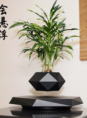 反重力磁悬浮花盆绿植办公室装饰客厅玄关盆景植物轻奢创意摆件