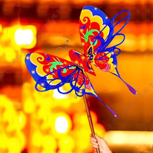 木子手作蝴蝶灯笼竹编灯笼 非遗手工diy 中秋灯笼花灯diy材料