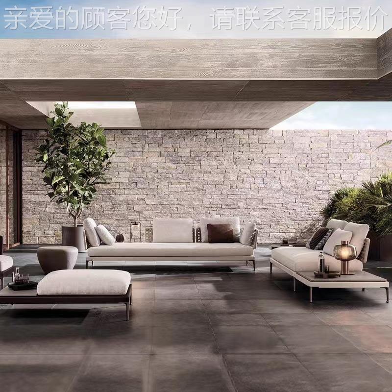 户外别墅庭院花藤编园沙发休闲设师样板房997室外露计天阳台家具