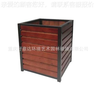 简外约商业道隔断花箱室外带logo街防木花槽户腐商95454场广场木