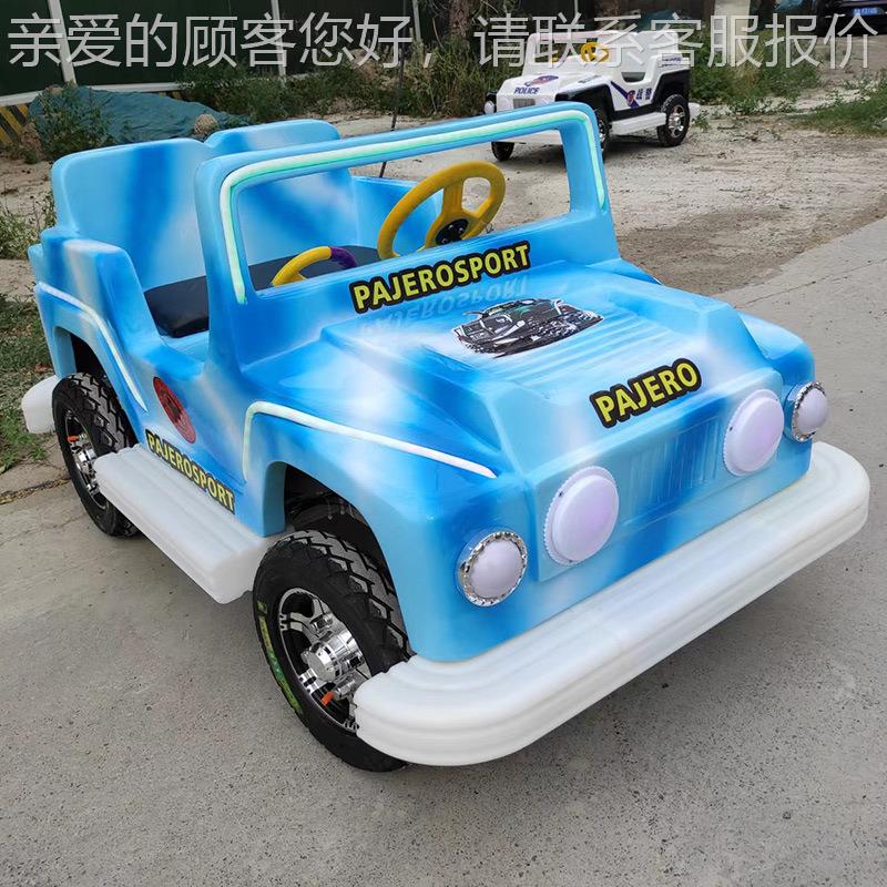 新款豪双人车华电璃钢酷炫战警大轮车商场广场摆摊儿童动玻玩具碰