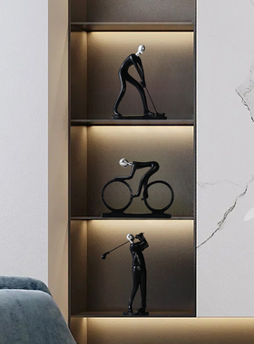 现代简约抽象运动人物装饰品摆件客厅家居书柜电视柜办公室工艺品