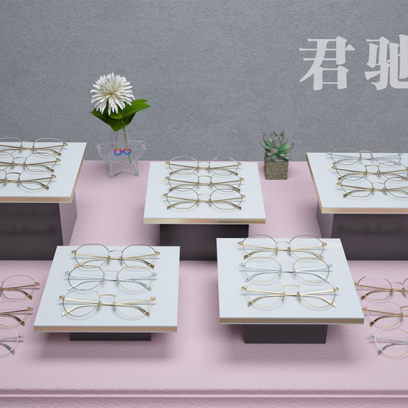 君驰潮品眼镜店橱窗展示道具眼镜陈列托盘太阳镜墨镜陈列架子