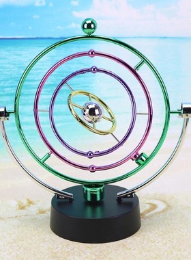 创意装饰摆件家居品摆仪办公桌面牛顿球混沌天体摇摆礼物磁悬浮器