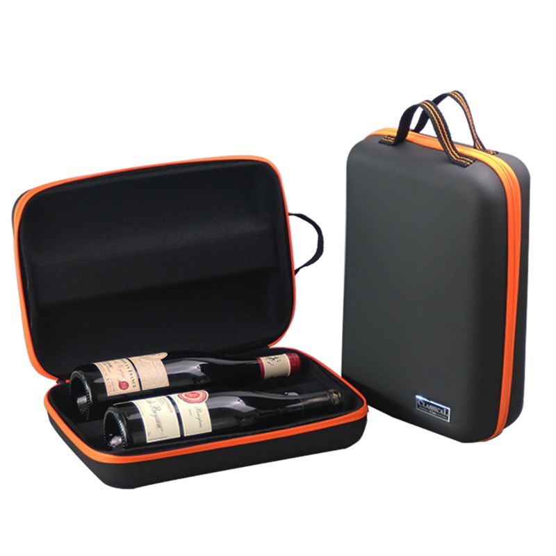 红酒盒双支装红酒皮盒包装盒红酒包礼盒通用葡萄酒盒子手提箱包邮