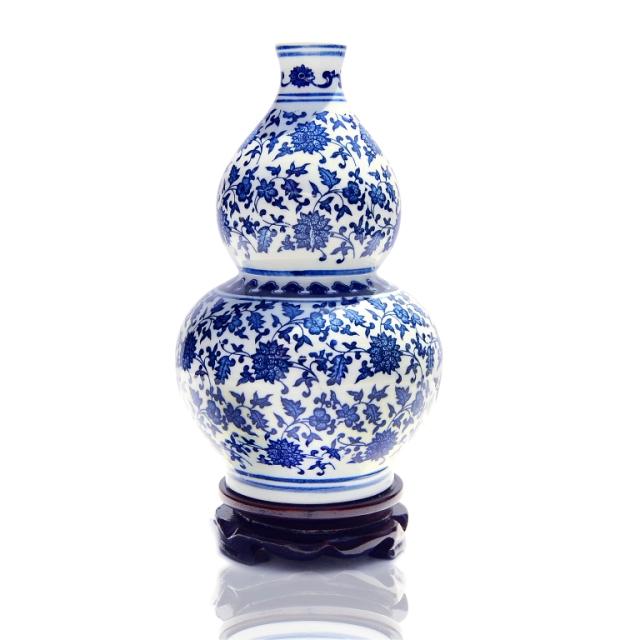 景德镇陶瓷花瓶瓷器摆件仿古青花瓷 客厅 大号 博古架 家居装饰品