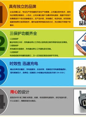 绿亮电动车专用充电器36V48V60V64V72V48V12AH绿亮适用充电器