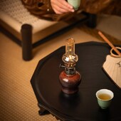 景德镇高温窑变颜色釉新中式 饰摆件香氛灯将军罐油灯 氛围灯居家装