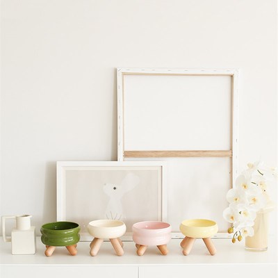 月饼喵meoof觅凹猫碗宠物粮碗水碗GULU猫碗陶瓷彩色狗食碗幼猫