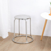 加厚不锈钢办公凳舒适家用靠背凳便携可折叠椅子圆凳简约实用餐椅