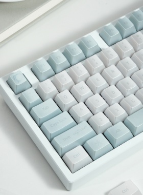 星迹外设玻璃海键帽珠光PC透光适配60/75/87/113键盘ev63夜魔键帽