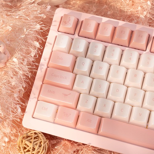 星迹外设飞羽集珠光键帽pc透光