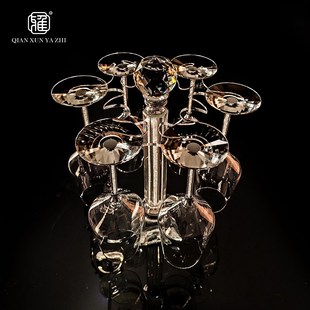 家用高级感醒酒器葡萄酒架欧式 轻奢红酒杯套装 奢华礼盒高脚杯