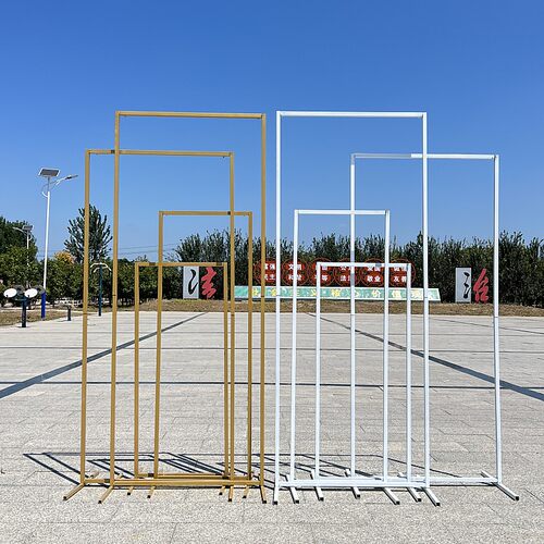 婚庆新款铁艺屏风长方框婚礼舞台装饰背景架几何方框拱门架子花门