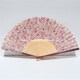 优雅田园碎花布料折扇 法式 工艺扇子 粉色 蓝色 多款 小桃红 可选