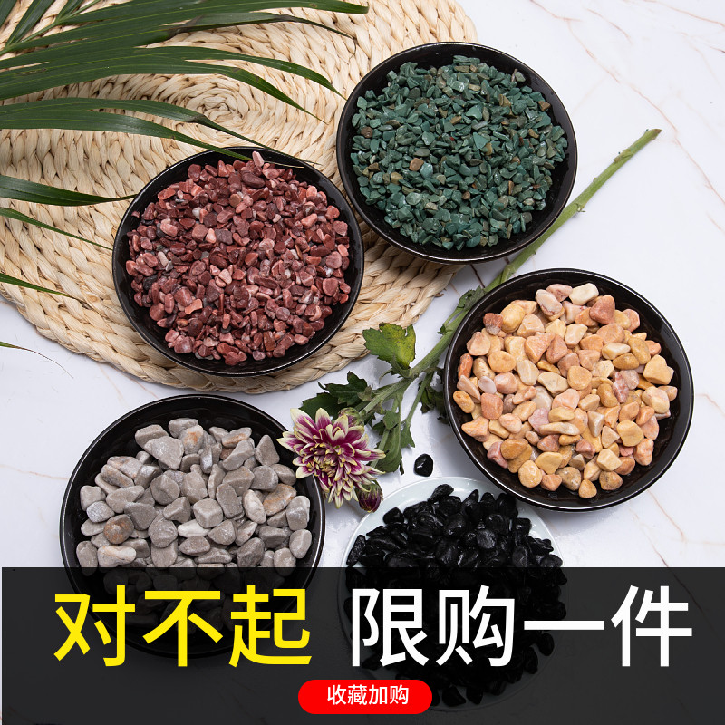 天然彩色石子酒店庭院铺路地鹅卵石花园造景景观装饰白色大小石头
