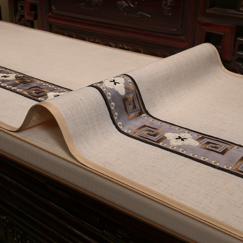 中式沙发巾套罩盖实木高档坐垫红木垫子四季通用防滑定做沙发套罩