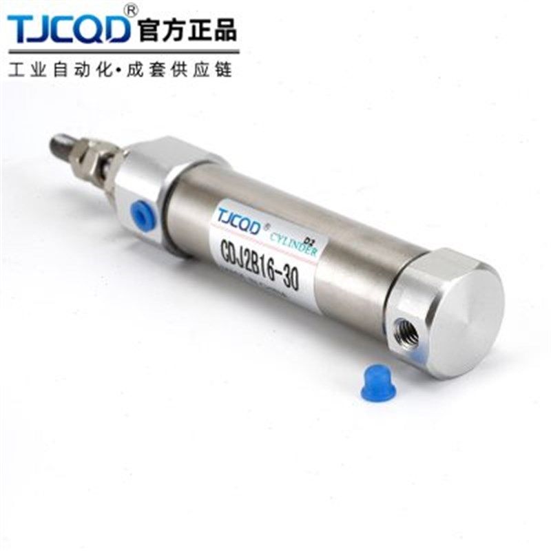 杆不回转不锈钢迷你气缸CDJ2KB16-10六角活塞杆微型缸16-50不旋转