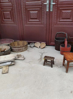 老式洗衣用具老物件复古板u凳民俗怀旧民宿摆件影视拍戏道具装饰