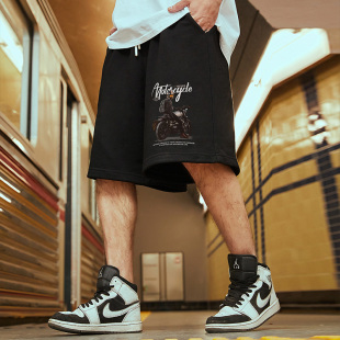 胖子纯棉加肥加大码 夏季 宽松休闲薄款 短裤 男生 运动过膝五分裤 男裤