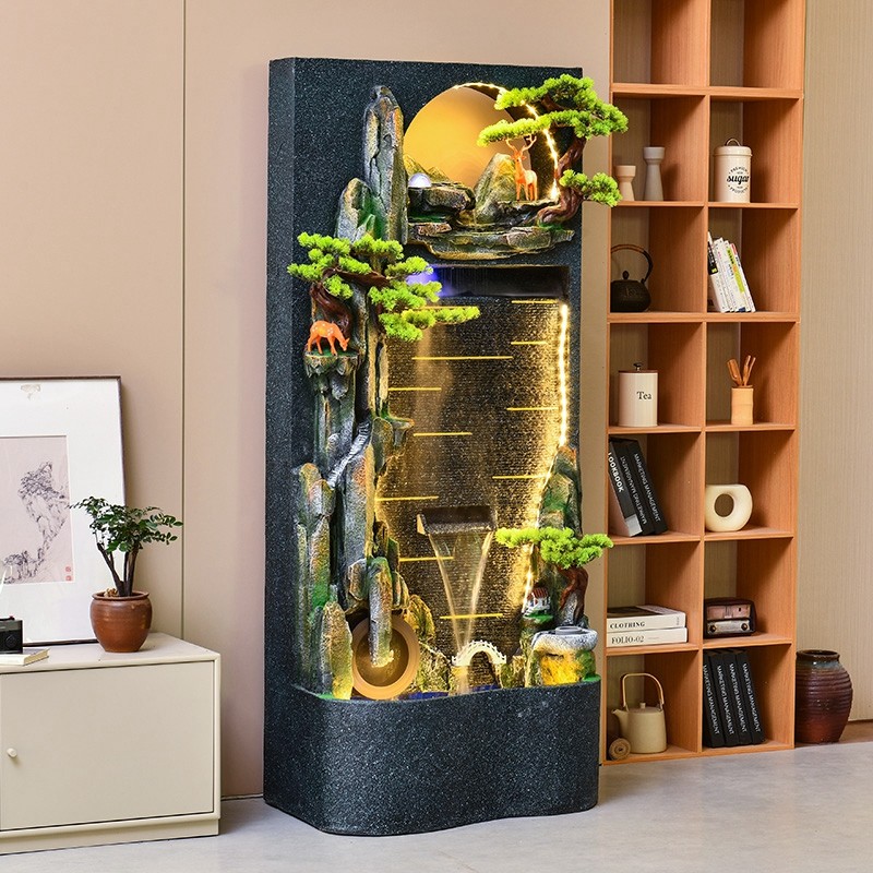 假山流水喷泉客厅水幕墙鱼缸风水轮招财落地装饰摆件室外鱼池造景,家居饰品,落地摆件,淘宝优惠券,粉丝福利购,淘宝优惠卷