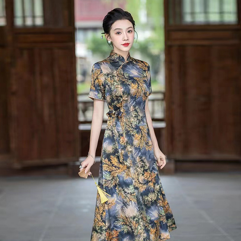 复古民国风老上海妈妈装旗袍2025年新款日常可穿气质高端连衣裙女