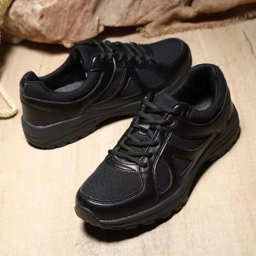 新款跑步战术靴男单鞋帆布训练越野旅游运动低帮保安装备春夏秋冬