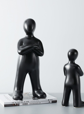 简约现代样板房角几玄关极简雕塑摆件酒店别墅客厅大堂端景台软装