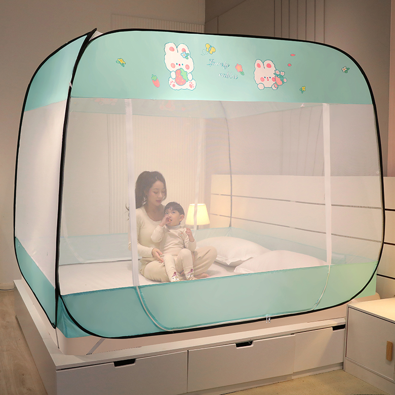 2022年夏天新款免安装蒙古包帐篷可折叠蚊帐学生宿舍家用方便拆洗