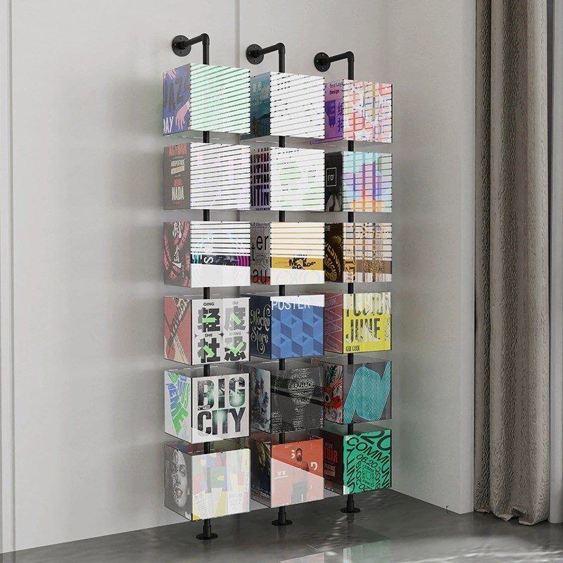 互动装饰翻转牌立方体旋转亚克力标本照片墙可替换组合相框文化板