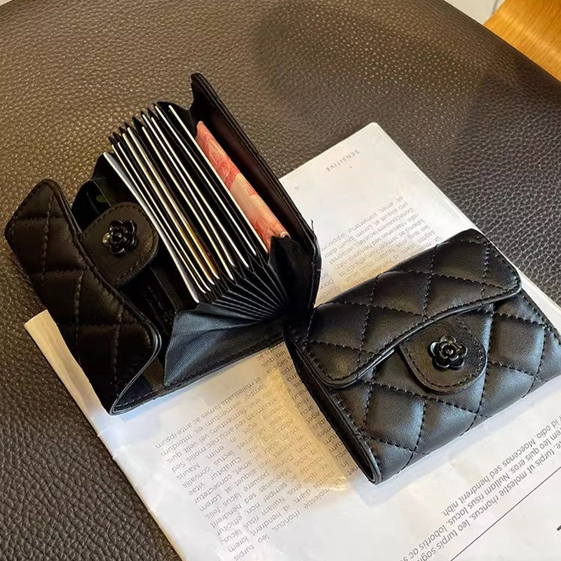 新款菱格纹翻盖卡包女小巧大容量多卡位高级感零钱包证件收纳包,箱包皮具/热销女包/男包,卡包,淘宝优惠券,粉丝福利购,淘宝优惠卷