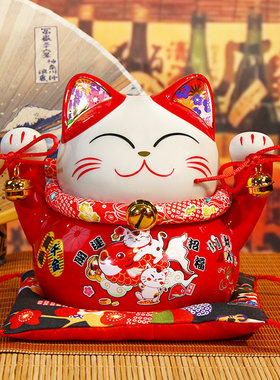 招财猫陶瓷摆件存钱罐店铺开业礼品大号乔迁家居节日新年春节礼物