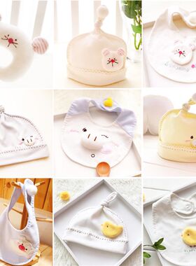 牛年孕妇妈制作课堂手工diy口水巾材料包胎帽手摇铃婴儿宝宝用品
