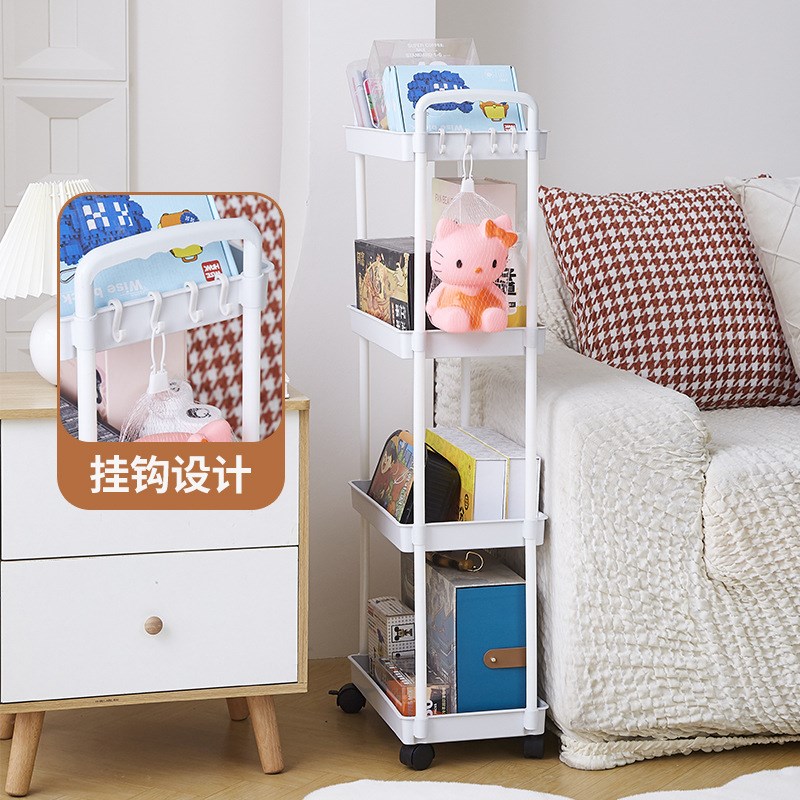 置物架小推车简约客厅收纳储物置物架厨房卫生间落地式多功能AA