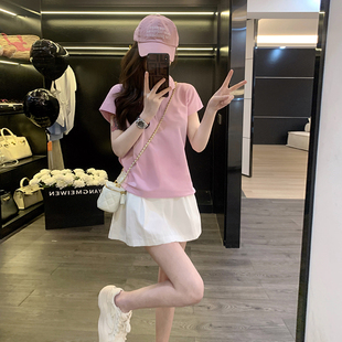 活泼俏皮小个子套装裙女夏季2023新款休闲时尚网红炸街爆款两件套
