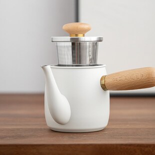 小Q旅行茶壶套装 一壶四杯便携露营泡茶具 中式 不锈钢户外茶具套装