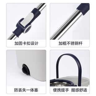 旋转懒人拖布通用免手洗家用一拖净甩干拖墩布 旋转拖把桶2025新款