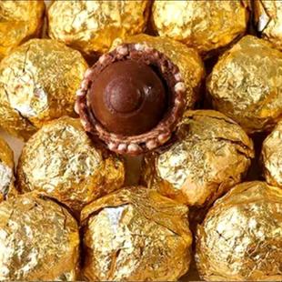 金莎球夹心巧克力代可可伊诺滋圆形金沙球散装礼品休(代可可脂)