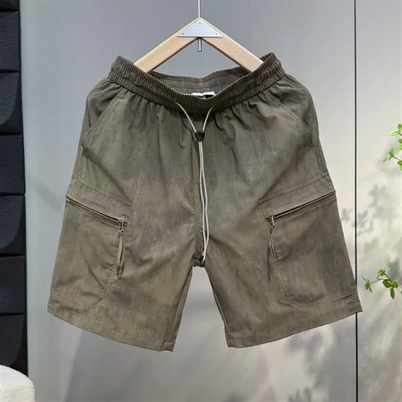 夏季爆款废土风扎染休闲短裤男士潮流美式复古宽松百搭工装五分裤,男装,休闲裤,淘宝优惠券,粉丝福利购,淘宝优惠卷